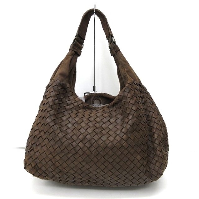 ボッテガヴェネタ BOTTEGA VENETA セミショルダーバッグ レザー 茶