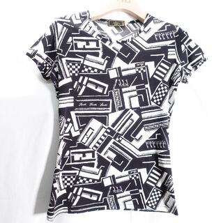 フェンディ(FENDI)のFENDI　Tシャツ　レディース　ホワイト/ブラック/柄(Tシャツ(半袖/袖なし))