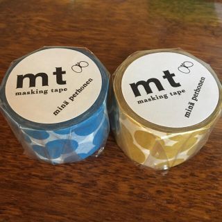 ミナペルホネン(mina perhonen)の●匿名配送●mtミナペルホネンsoda water gold＆blue2点セット(テープ/マスキングテープ)