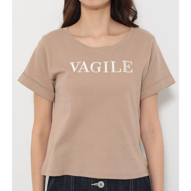 rienda(リエンダ)のVAGILEロゴT／SH レディースのトップス(Tシャツ(半袖/袖なし))の商品写真