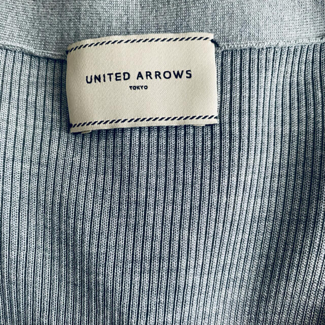 UNITED ARROWS(ユナイテッドアローズ)のユナイテッドアローズ シルク リブ Vネック カーディガン レディースのトップス(カーディガン)の商品写真