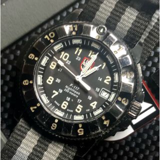 ルミノックス(Luminox)の後期LUMI NOXナイトホークＦ117ref3402ジャンク(腕時計(アナログ))