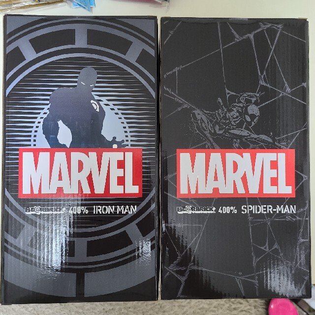 BE@RBRICK MARVEL アイアンマン スパイダーマン 400% セット