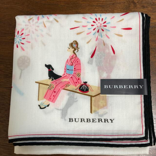 BURBERRY(バーバリー)の新品　バーバリー　スカーフ　女の子　ハンカチ　　花火　浴衣 レディースのファッション小物(ハンカチ)の商品写真