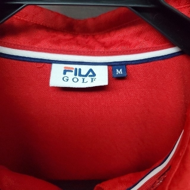 FILA(フィラ)のFILA半袖ゴルフウエア赤白セット(メンズMサイズ) メンズのトップス(ポロシャツ)の商品写真