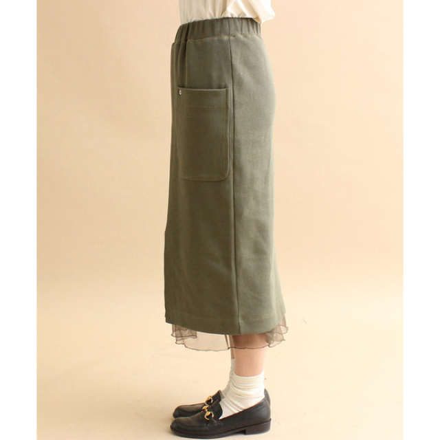 I am I(アイアムアイ)のyear リブダブルフェイス チュールコンビSK レディースのスカート(ロングスカート)の商品写真