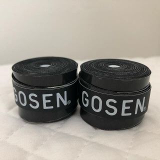 ゴーセン(GOSEN)のGOSEN グリップテープ 黒色 2個 ★最安値★ テニス コンビニ受取変更可能(バドミントン)