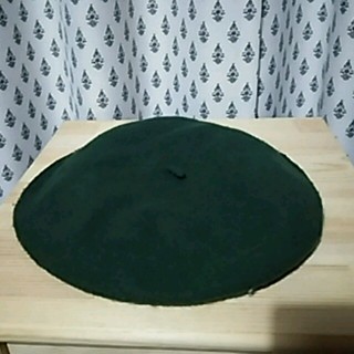 ベレー帽 ダークグリーン 深緑(ハンチング/ベレー帽)