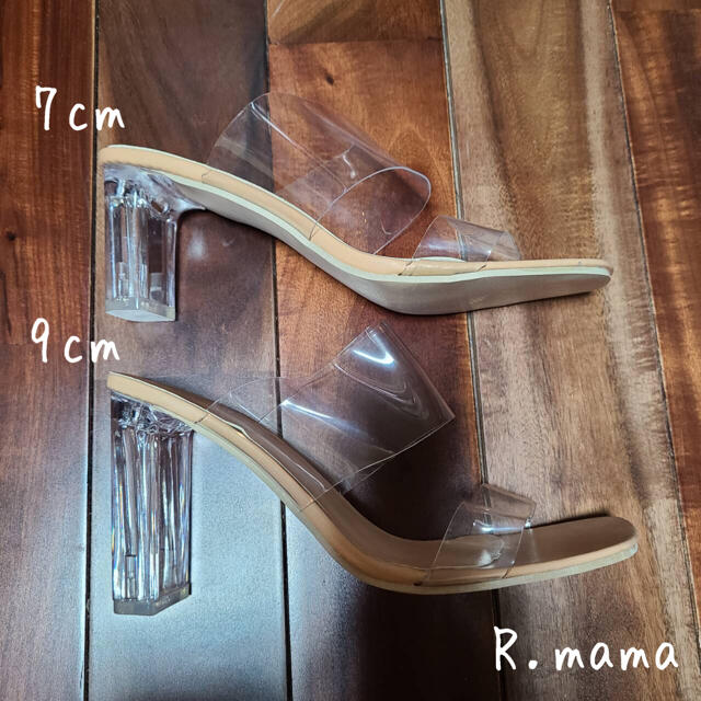 【24.5cm】ヒール7cm クリアサンダル パンプス サンダル レディースの靴/シューズ(サンダル)の商品写真