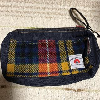 ハリスツイード(Harris Tweed)のハリスツィード　デニムポーチ(ポーチ)