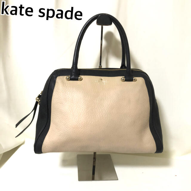 kate spade new york(ケイトスペードニューヨーク)のkate spade ハンドバッグ ベージュ ブラック バイカラー 黒 レディースのバッグ(ハンドバッグ)の商品写真