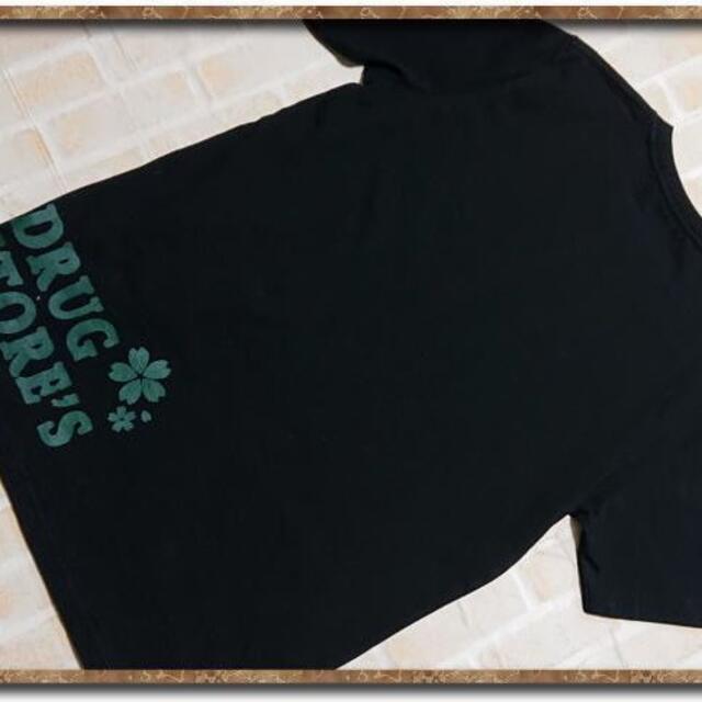 drug store's(ドラッグストアーズ)のドラッグストアーズ　プリント入りTシャツ　黒 レディースのトップス(Tシャツ(半袖/袖なし))の商品写真