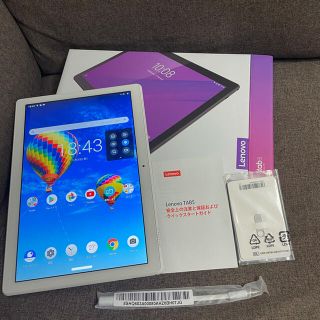 レノボ(Lenovo)のlenovo tab5 白　Softbank タブレット(タブレット)