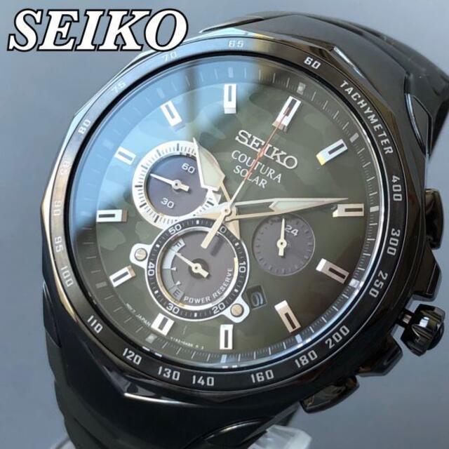 【新品】セイコー★カモフラージュ柄 SEIKO ソーラー メンズ腕時計 メンズ