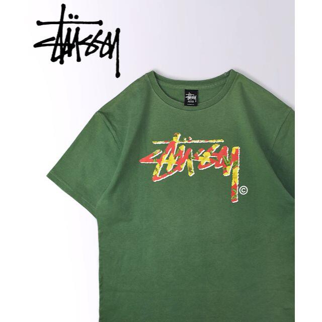 STUSSY(ステューシー)のSTUSSY ステューシー BIG 花柄 ストックロゴ Tee メンズのトップス(Tシャツ/カットソー(半袖/袖なし))の商品写真