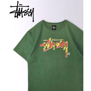 ステューシー(STUSSY)のSTUSSY ステューシー BIG 花柄 ストックロゴ Tee(Tシャツ/カットソー(半袖/袖なし))