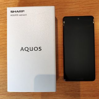 シャープ(SHARP)のAQUOS sense4 SH-M15 ブラック SIMフリー 美品(スマートフォン本体)