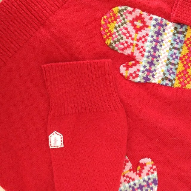 familiar(ファミリア)のfamiliar新品未使用赤色セーター キッズ/ベビー/マタニティのキッズ服女の子用(90cm~)(ニット)の商品写真