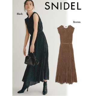 スナイデル(SNIDEL)のSNIDEL フレアドットワンピース(ロングワンピース/マキシワンピース)