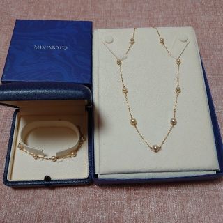 ミキモト(MIKIMOTO)のミキモト＊オーダー　アコヤゴールドベビーパールネックレス＆ブレスレット(ネックレス)