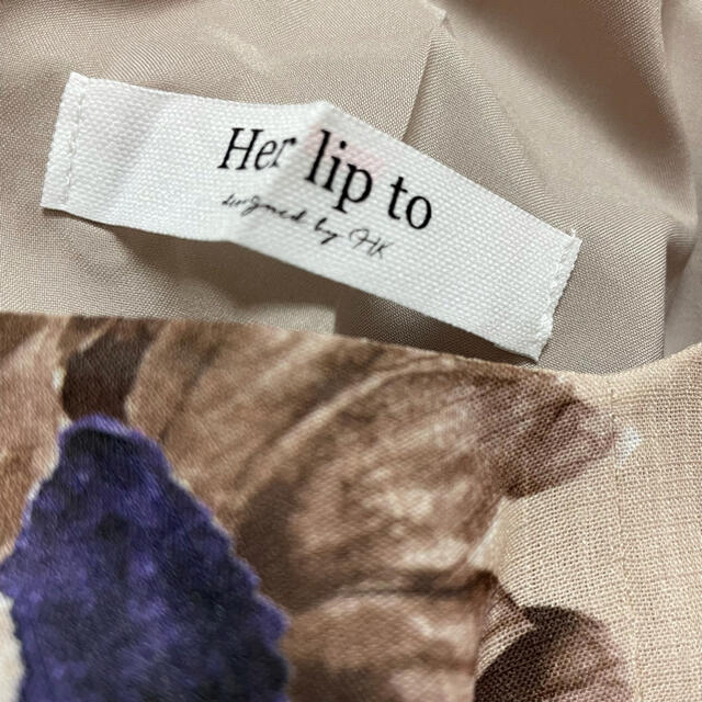 her lip to  Sunflower-printed Midi Dress レディースのワンピース(ロングワンピース/マキシワンピース)の商品写真