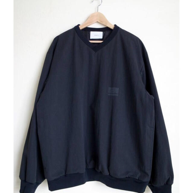 SUNSEA(サンシー)のstein OVER SLEEVE V NECK PO・BLACK メンズのトップス(スウェット)の商品写真