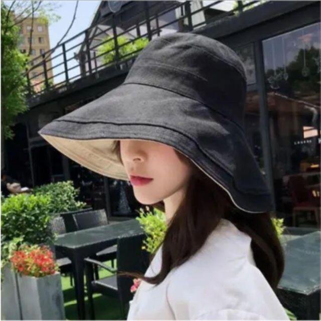 人気です❣️レディース　帽子　スカラハット　つば広帽子　リバーシブル　紫外線対策 レディースの帽子(ハット)の商品写真
