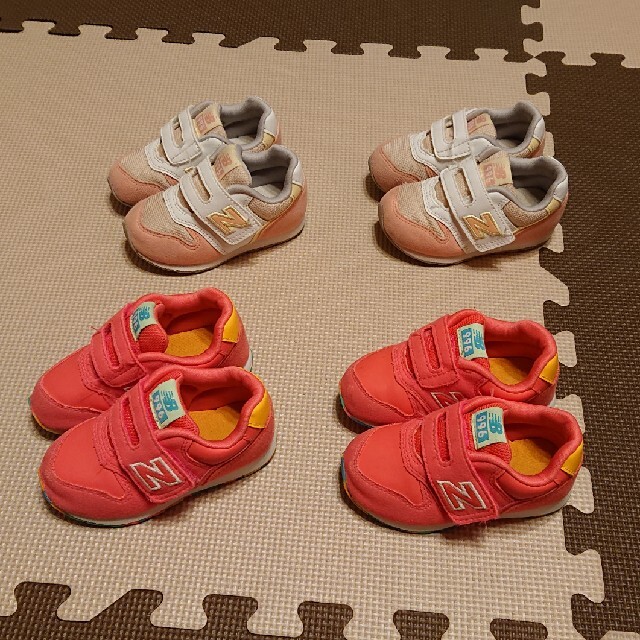 New Balance(ニューバランス)の【濃いピンク２足】靴 new balance 13cm  キッズ/ベビー/マタニティのベビー靴/シューズ(~14cm)(スニーカー)の商品写真