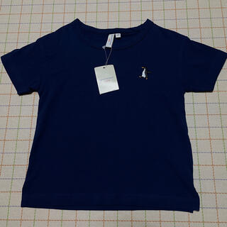 サマンサモスモス(SM2)のSM2 新品　Tシャツ　ペンギン　刺繍　紺色　ネイビー　100(Tシャツ/カットソー)