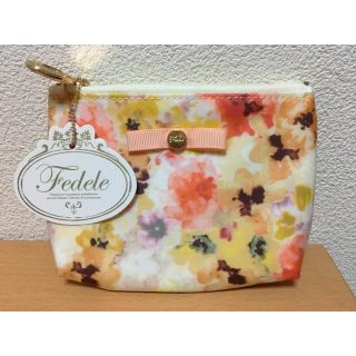 Fedele 花柄ティッシュケース (オレンジ)(ポーチ)