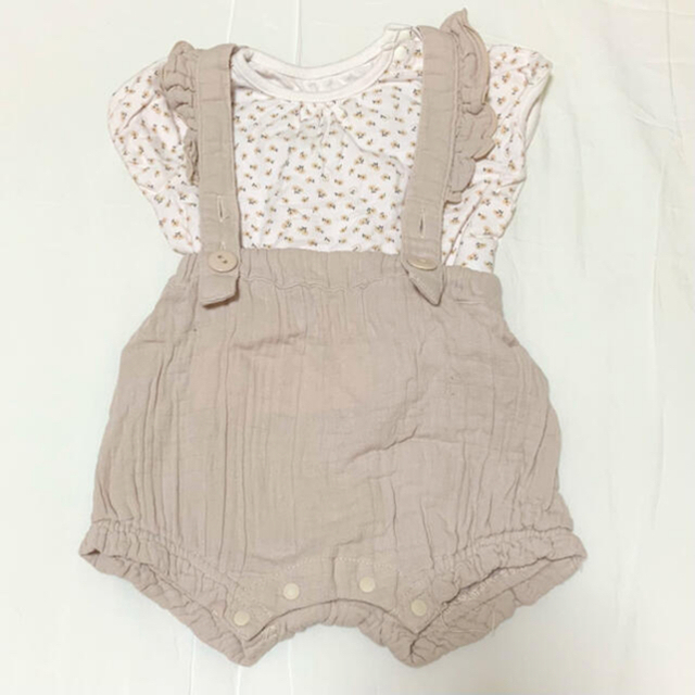 babyGAP(ベビーギャップ)の【60-70cm】babyGAP♡小花柄デニムワンピース キッズ/ベビー/マタニティのベビー服(~85cm)(ワンピース)の商品写真