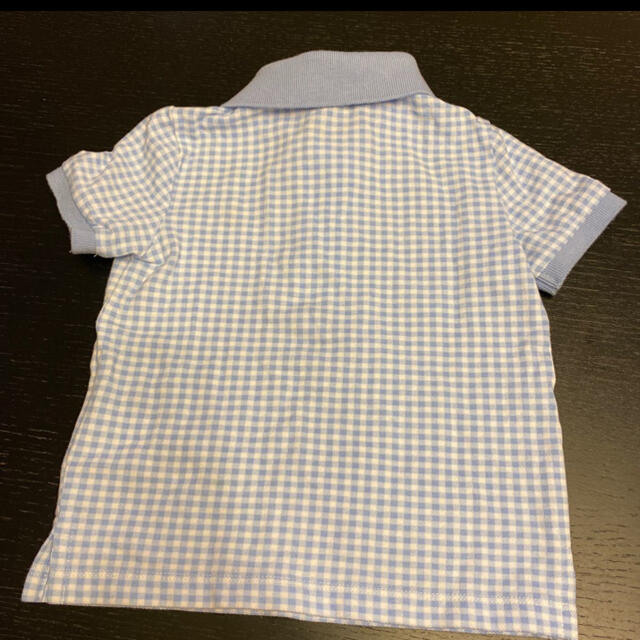 POLO RALPH LAUREN(ポロラルフローレン)のポロ　ラルフローレン　ポロシャツ　トップス　水色　80cm ギンガムチェック キッズ/ベビー/マタニティのベビー服(~85cm)(シャツ/カットソー)の商品写真