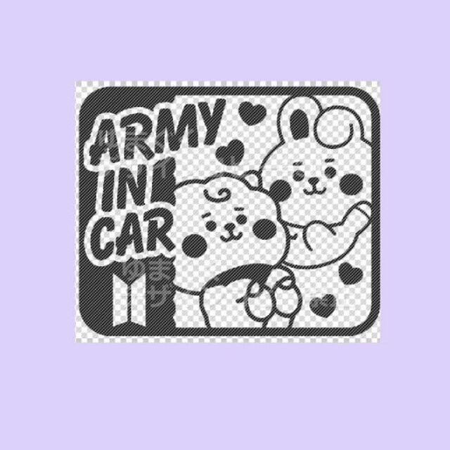 すみすみ様専用 COOKY RJ 車用ステッカー  BT21 その他のその他(オーダーメイド)の商品写真