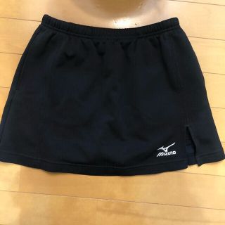 ミズノ(MIZUNO)のミズノ　スコート　Lサイズ　インナーパンツ付　黒　速乾性　テニス・バド・卓球など(卓球)