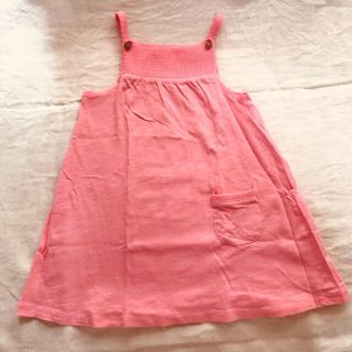 ザラキッズ(ZARA KIDS)のZARA baby カットソーワンピース　ピンク　92cm 18-24m(ワンピース)