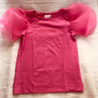 ザラキッズ(ZARA KIDS)のZARA kids 半袖カットソー　ピンク　120 シフォン(Tシャツ/カットソー)