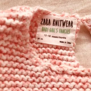 ザラキッズ(ZARA KIDS)のZARA baby コットンニット　ピンク86cm 12-18m(ニット/セーター)