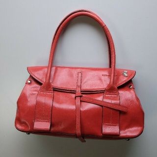 ペレボルサ(PELLE BORSA)のPELLE BORSA ペレボルサ ハンドバッグ 赤 レッド レザー 革(その他)