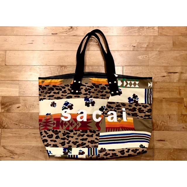 sacai Archive Print Mix Bag large トートバッグ