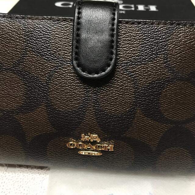 COACH♡コーチ シグネチャー ダークブラウン ブラック 二つ折り財布