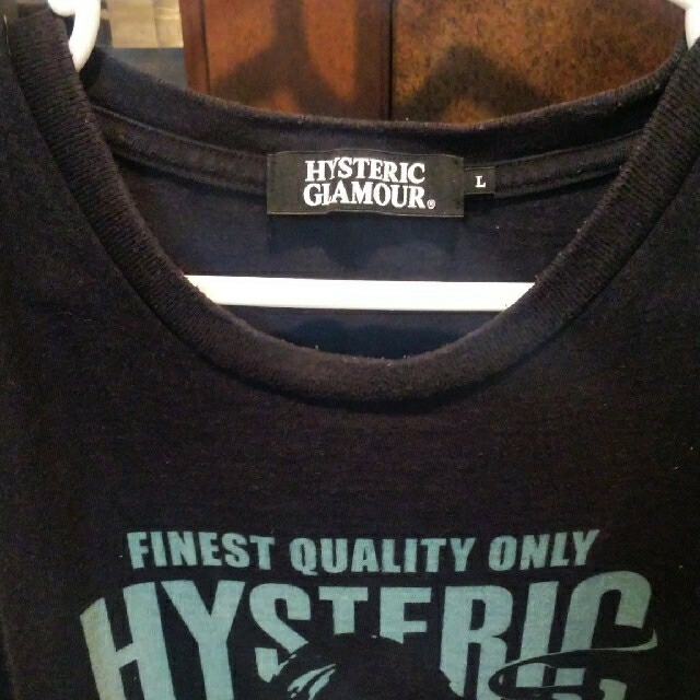 HYSTERIC GLAMOUR(ヒステリックグラマー)の[中古品・使用感あり]ヒステリックグラマー　Tシャツ　ブラック　Lサイズ メンズのトップス(Tシャツ/カットソー(半袖/袖なし))の商品写真