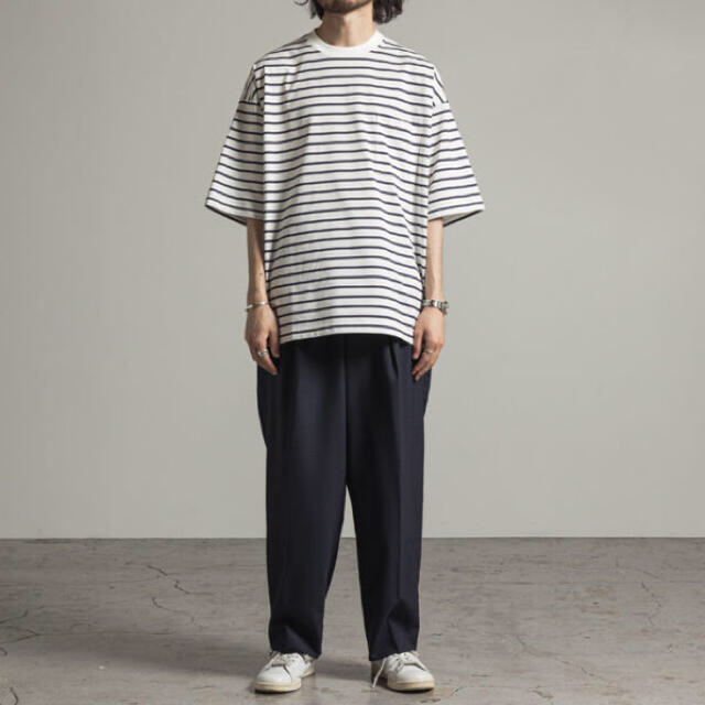 marka(マーカ)のmarka 21SS border tee WHITE NAVY SIZE 1 メンズのトップス(Tシャツ/カットソー(半袖/袖なし))の商品写真