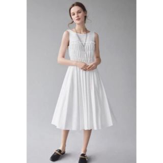 フォクシー(FOXEY)の美品！2020年フォクシーSpring Picnic Dress40 (ひざ丈ワンピース)