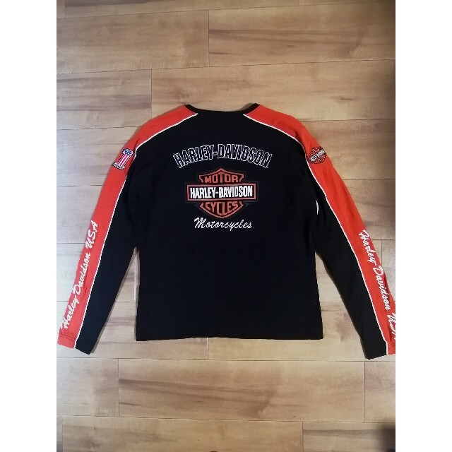 Harley Davidson(ハーレーダビッドソン)のハーレーダビッドソン HarleyDavidson ロングTシャツ 刺繍 ロンT レディースのトップス(Tシャツ(長袖/七分))の商品写真