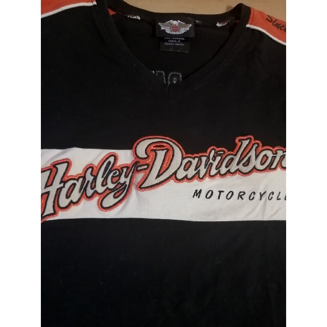 Harley Davidson(ハーレーダビッドソン)のハーレーダビッドソン HarleyDavidson ロングTシャツ 刺繍 ロンT レディースのトップス(Tシャツ(長袖/七分))の商品写真