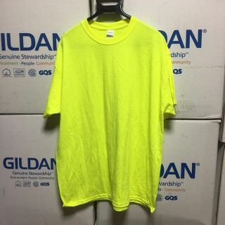 ギルタン(GILDAN)のGILDANギルダン☆半袖無地Tシャツ☆ポケット無し☆ネオンイエローL蛍光黄色(Tシャツ/カットソー(半袖/袖なし))