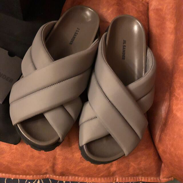 Jil sander ジルサンダー サンダル 41 グレー  JI32501A