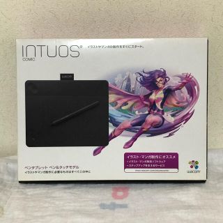 ワコム(Wacom)のワコム ペンタブレット Intuos Comic CTH-490/K1 ブラック(PC周辺機器)