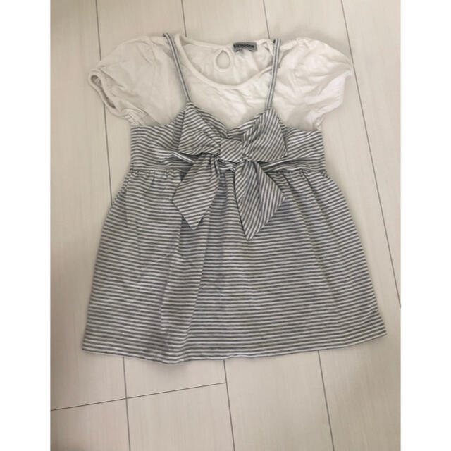 しまむら(シマムラ)のサイズ140 半袖チュニック キッズ/ベビー/マタニティのキッズ服女の子用(90cm~)(Tシャツ/カットソー)の商品写真