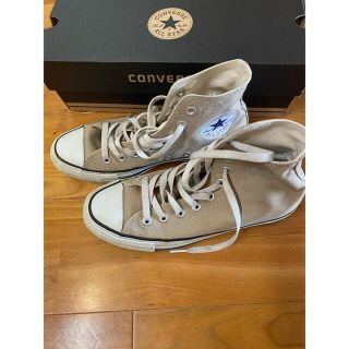 コンバース(CONVERSE)のCONVERSコンバース　スニーカー　ベージュ２５cm(スニーカー)